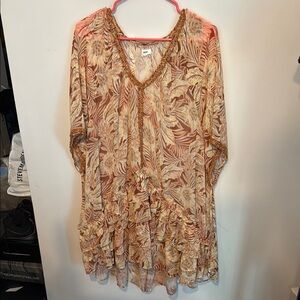 NWOT Aerie Chiffon Wide Sleeve Swim Cover Up Small